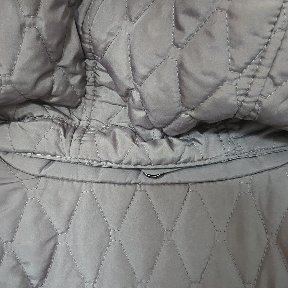 Weatherproof | Gray Quilted Hooded Coat Size Large - Picture 7 of 13